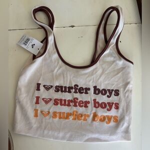 Roxy I ❤️ surfer boys tank Small